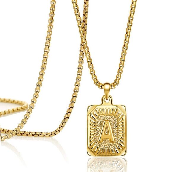 Wool + Pepper Co. Jewelry - NWT Wool + Pepper Co. Initial 18K Gold Chain Necklace